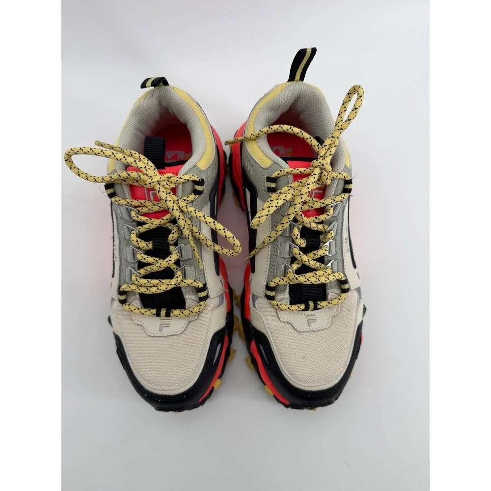 Fila Oakmont TR Women Sneakers Cream Coral Black Trail Hiking 5JM00276-119 Sz 6